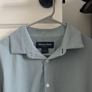 Mizzen+Main Men's Soft Blue Button Down Shirt
